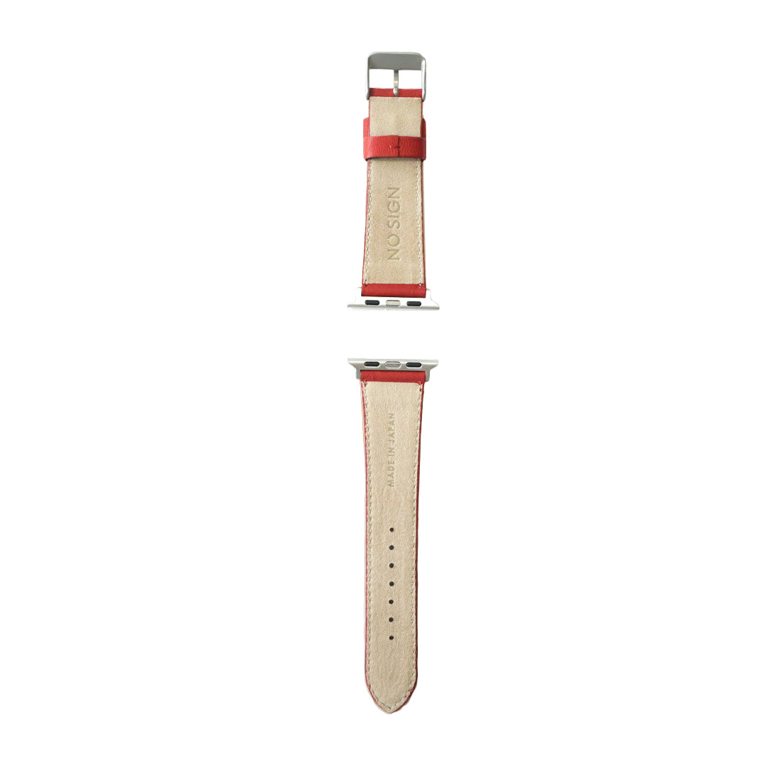 レザーウォッチバンド AppleWatch用 スタンダードレザー NS25-001BK NS25-001RD NS25-002BK NS25-002RD NO SIGN