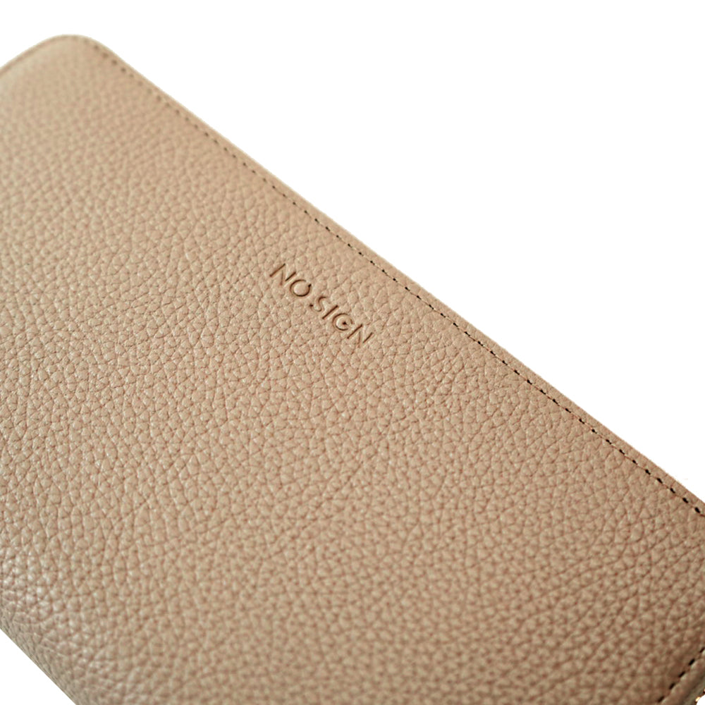 ラウンドジップウォレット （長財布 ランドジップ 本革 エンボス）ー