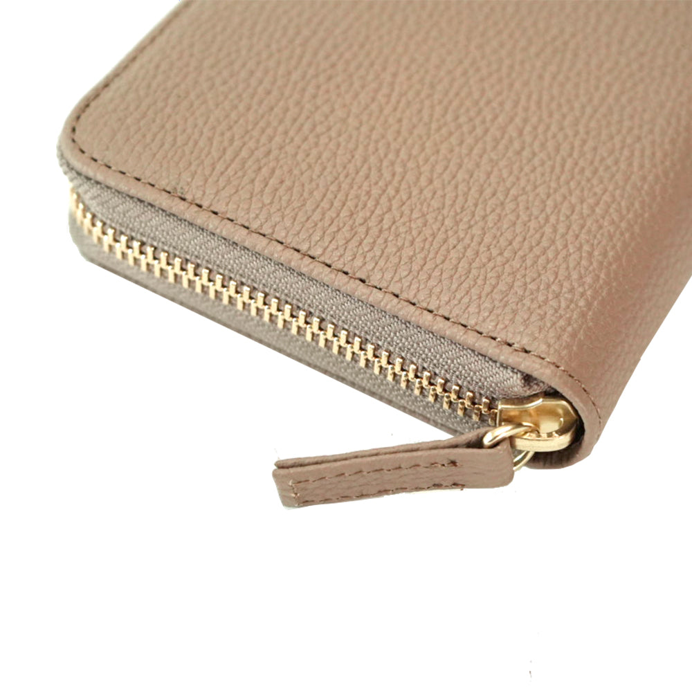 ラウンドジップウォレット （長財布 ランドジップ 本革 エンボス）ー