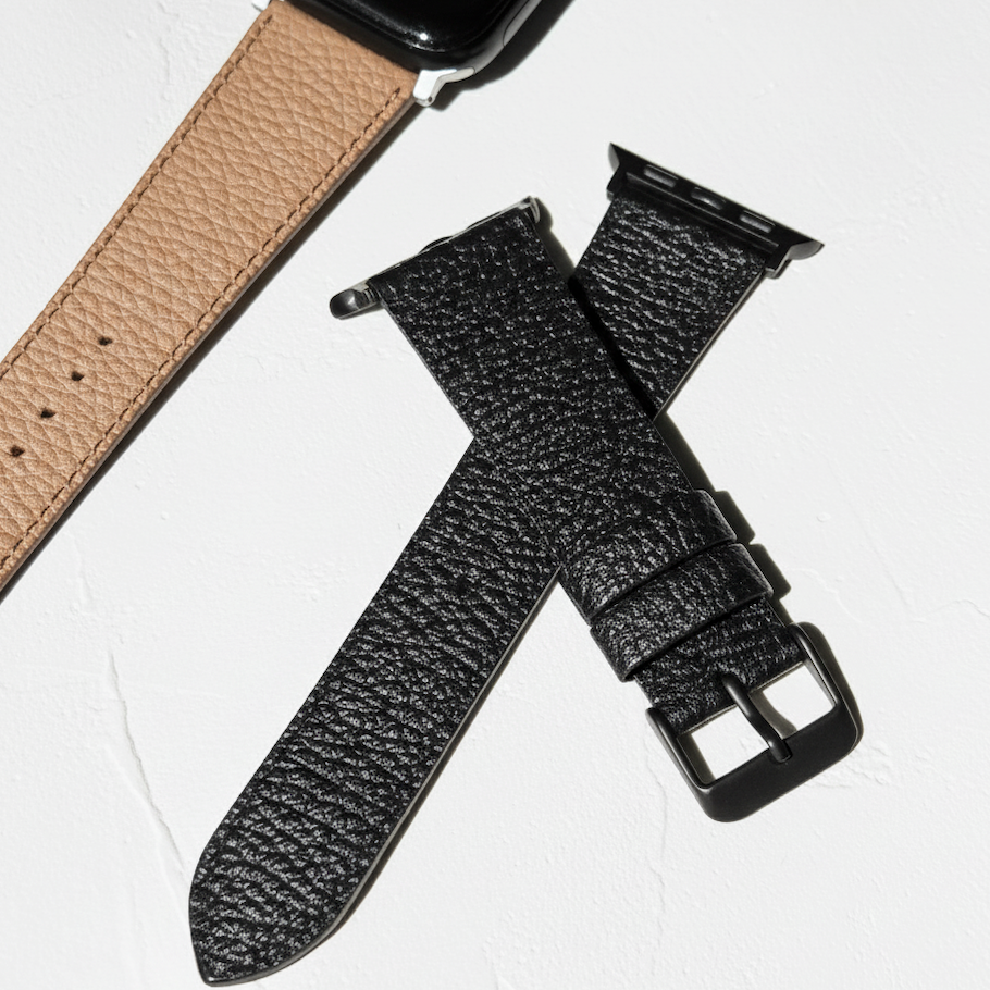 レザーウォッチバンド AppleWatch用 エンボスレザー NSE25-001BK NSE25-001BE NSE25-002BK NSE25-002BE NO SIGN
