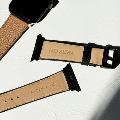レザーウォッチバンド AppleWatch用 エンボスレザー NSE25-001BK NSE25-001BE NSE25-002BK NSE25-002BE NO SIGN