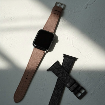 レザーウォッチバンド AppleWatch用 エンボスレザー NSE25-001BK NSE25-001BE NSE25-002BK NSE25-002BE NO SIGN