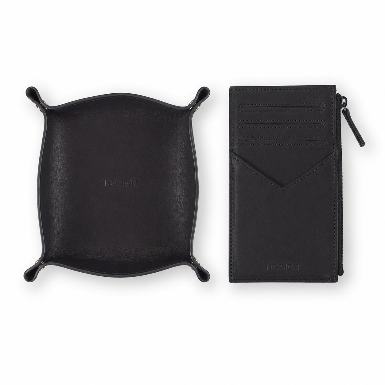 LEATHER SET｜フラグメントケース＋トレーL｜本革・日本製｜NO SIGN